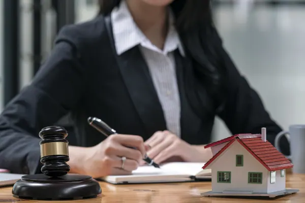 Una persona haciendo un avalúo inmobiliario